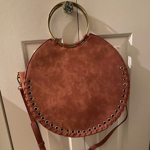 Anthropologie Rust Orange Round Purse